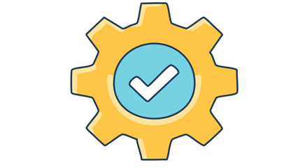 Cogwheel and a checkbox combined together as an icon