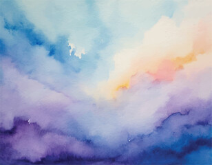 Watercolor hand painting colorfull abstract background