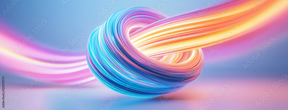 Canvas Prints vibrant abstract background with colorful glowing spiral lines
