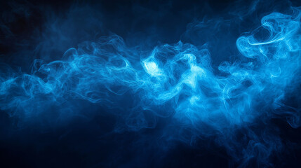 Obraz premium Blue smoky dark background
