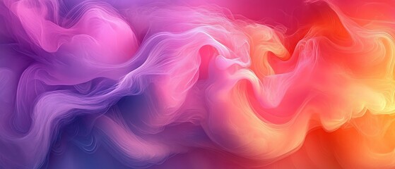 Obraz premium Abstract Pink Orange Swirls Fluid Design Background red art hue wave 