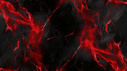 Fototapeta premium Abstract Red and Black Marble Texture: A Fiery Design