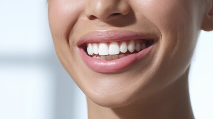 Fototapeta premium Bright smile showcasing oral health for World Oral Health Day.