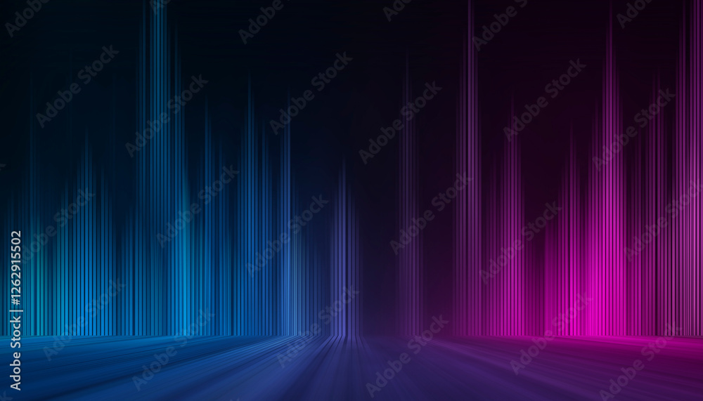 Sticker abstract neon background. sound wave design element.