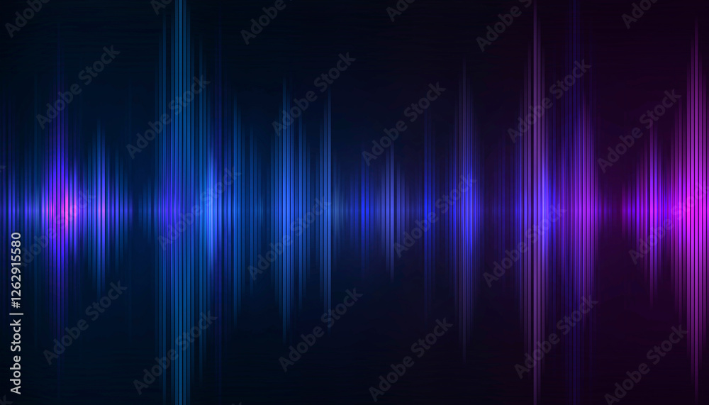 Poster abstract neon background. sound wave design element.
