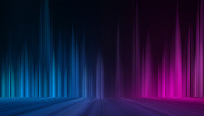 Abstract neon background. Sound Wave Design Element.