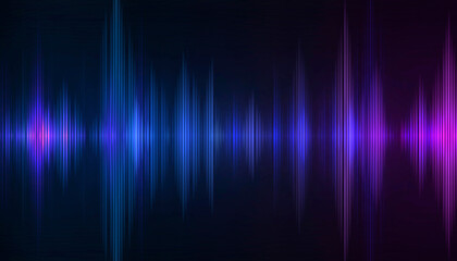 Abstract neon background. Sound Wave Design Element.