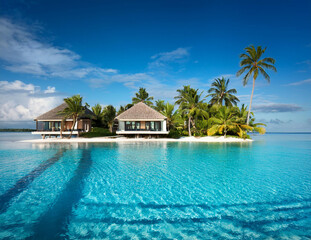 Generated image　島コテージ