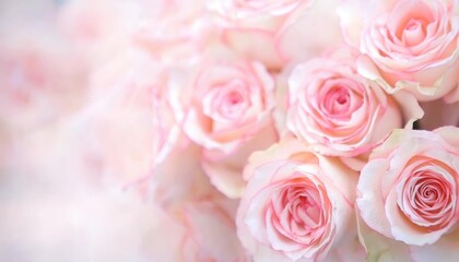 soft pink rose in full bloom with delicate petals, blurred floral background, romantic flower for wedding and valentine design