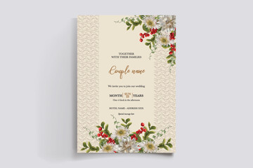 BRIDAL SHOWER FLORAL INVITATION TEMPLATE