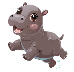 Fototapeta premium Vector Hippopotamus