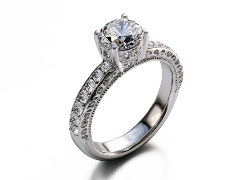 realistic photograph wedding ring desing isolate on white background for di-cut