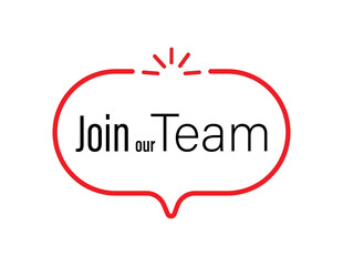 join our team text information sign	
