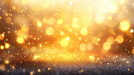 Obraz premium gold bokeh abstract background with sparkle bokeh texture of steel welding in industry factory. 