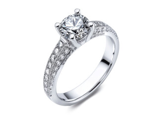 realistic photograph wedding ring desing isolate on white background for di-cut