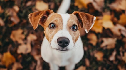 cute close up whippet dog portrait outdoors 