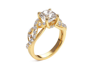 realistic photograph wedding ring desing isolate on white background for di-cut