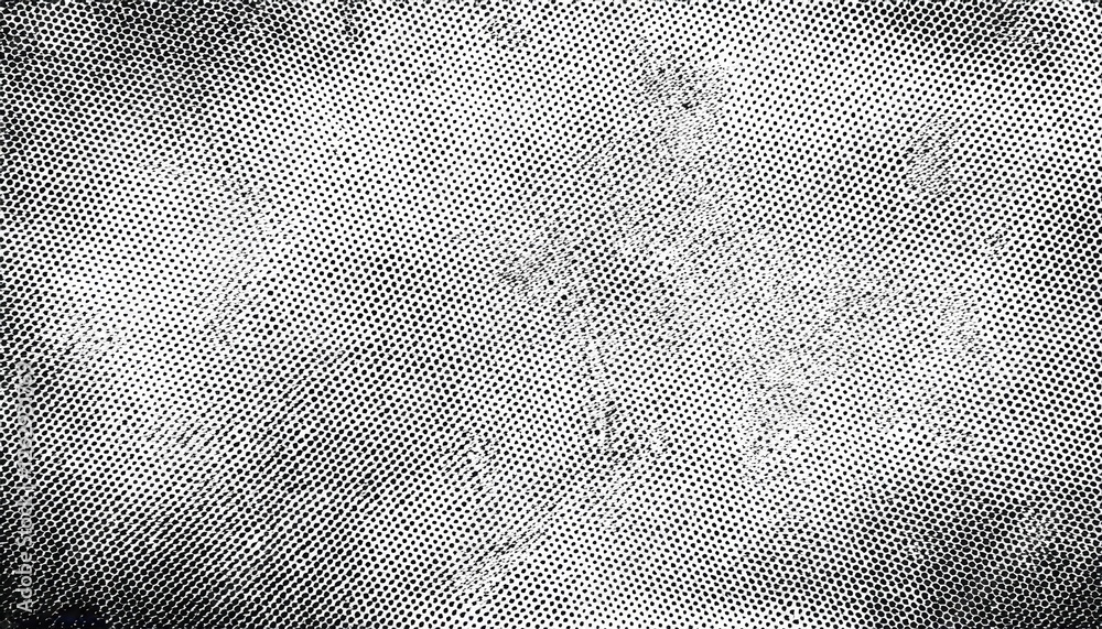 Fototapete abstract halftone texture with black dots creating a retro comic style gradient for graphic background or overlay