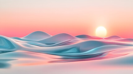 An Ethereal Reflection of a Sunset Over the Shimmering Sea Surface Where Mysterious Shapes Hint at Underwater Wonders