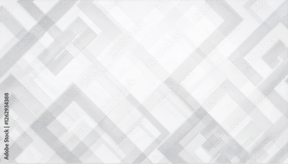 Leinwandbilder subtle geometric plaid texture pattern with overlapping white and gray diamonds for modern backgroun
