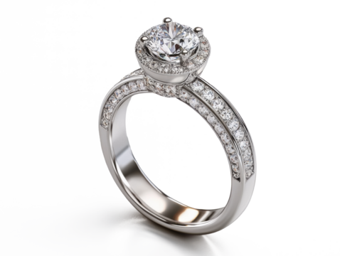 realistic photograph wedding ring desing isolate on white background for di-cut