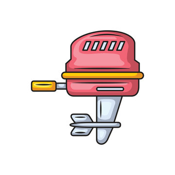 Icon design boat motor. Vector design