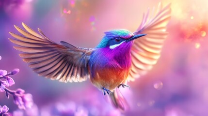 Obraz premium Beautiful lilac breasted roller