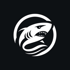 Shark Logo in a Circle