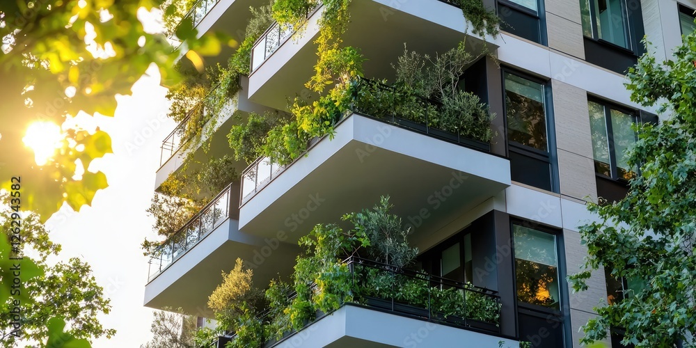 Aufkleber modern architecture with elegant line connections showcasing sleek metal structures, surrounded by l