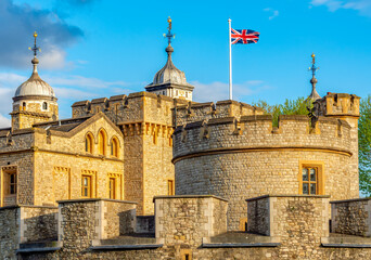 Medieval Tower of London in United Kingdom