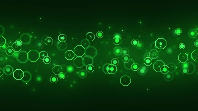 abstract green technology animation, nature energy ecology and sustainability motion background