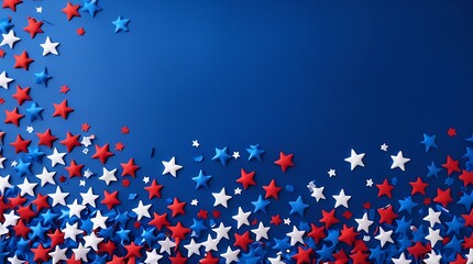 Happy 4th of July - Independence Day. American flag and fireworks of Memorial Day or 4th of July.