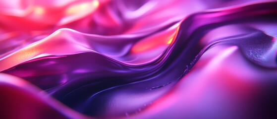 Obraz premium Abstract Purple Pink Fluid Wave Background Design Art Shiny Glossy 