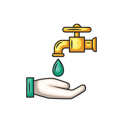 Icon design wudhu. Vector design