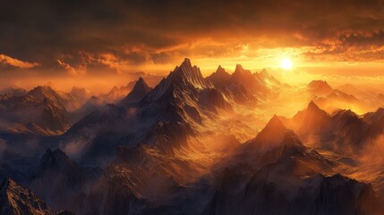 Naklejka premium sunset in the Harz mountains, Germany