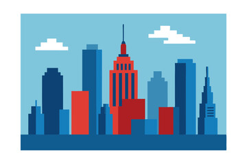 city skyline vector