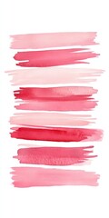 Watercolor Brush Strokes Textured Background Painted smudges lipstick smudge in red and pink