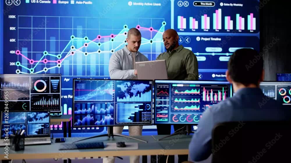 Poster Monitor Control Server At Data Center
