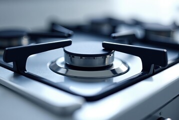 Sparkling Clean Gas Cooker Image - High-Definition Kitchen