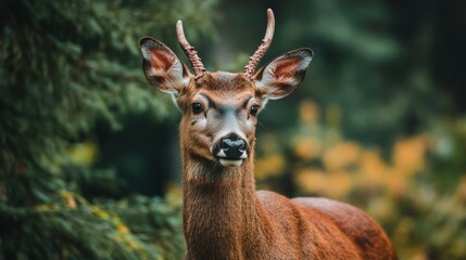 Close up on wild animal in nature