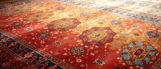 Persian Rug, Warm Gradient, Traditional Texture, High Detail
