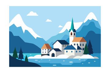 castle in the mountains