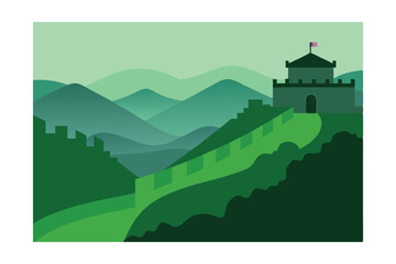 vector illustration of castle