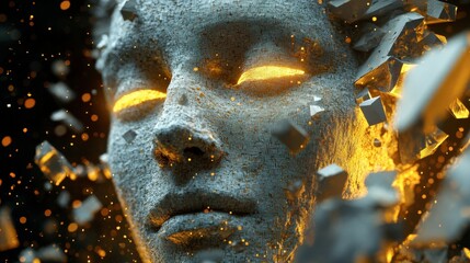 Fragmented Face: A Digital Mosaic of Transformation