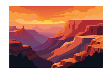 sunset over the mountains