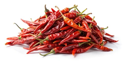 Naklejka premium Dried red chilies piled high, minimalist beauty in bold color.