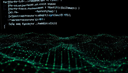 abstract background with binary code