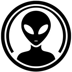Fototapeta premium Alien logo silhouette