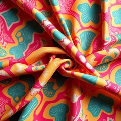 photo of trendy vibrant fabric with creative patterns long exposure time photography mystic enchanting environment gentle color contrasts dreamlike atmosphere ethereal quality capturing motion or l