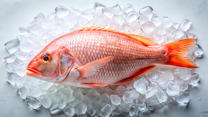 Fototapeta premium goldfish on a blue background
